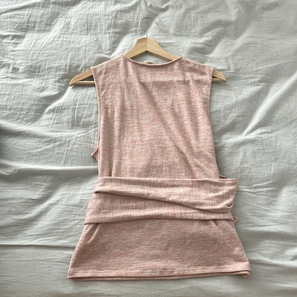 Gap Softspun Pink Wrap Knit Tank Top - Chalk Pink, Size L - Picture 2 of 4
